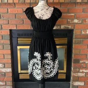 Elegant Black and White Women's Dress
